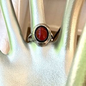 Vintage Silver Carnelian Ring